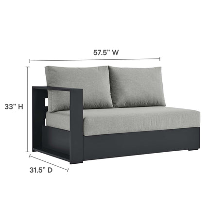 Modway EEI-6629 Tahoe Outdoor Patio Powder-Coated Aluminum Modular Left-Facing Loveseat - Plaza Home Decor