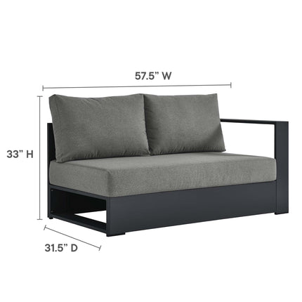 Modway EEI-6630 Tahoe Outdoor Patio Powder-Coated Aluminum Modular Right-Facing Loveseat - Plaza Home Decor