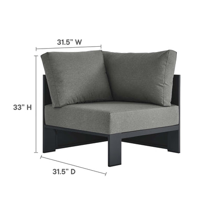 Modway EEI-6631 Tahoe Outdoor Patio Powder-Coated Aluminum Modular Corner Chair - Plaza Home Decor