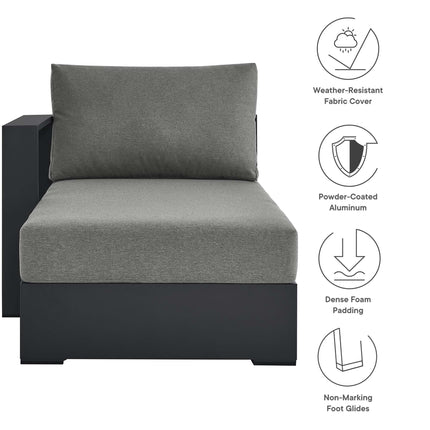 Modway EEI-6632 Tahoe Outdoor Patio Powder-Coated Aluminum Modular Left-Facing Chaise Lounge - Plaza Home Decor