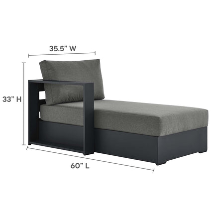 Modway EEI-6632 Tahoe Outdoor Patio Powder-Coated Aluminum Modular Left-Facing Chaise Lounge - Plaza Home Decor