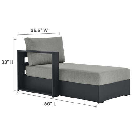 Modway EEI-6632 Tahoe Outdoor Patio Powder-Coated Aluminum Modular Left-Facing Chaise Lounge - Plaza Home Decor