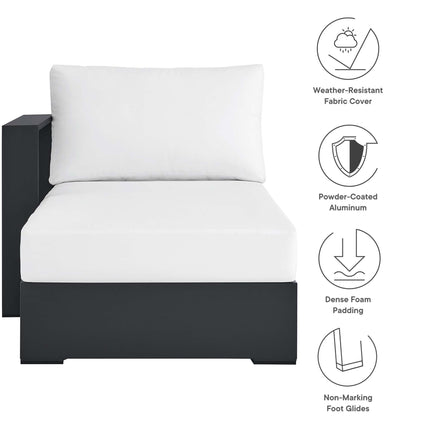 Modway EEI-6632 Tahoe Outdoor Patio Powder-Coated Aluminum Modular Left-Facing Chaise Lounge - Plaza Home Decor