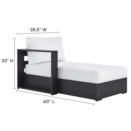 Modway EEI-6632 Tahoe Outdoor Patio Powder-Coated Aluminum Modular Left-Facing Chaise Lounge - Plaza Home Decor
