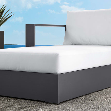Modway EEI-6632 Tahoe Outdoor Patio Powder-Coated Aluminum Modular Left-Facing Chaise Lounge - Plaza Home Decor