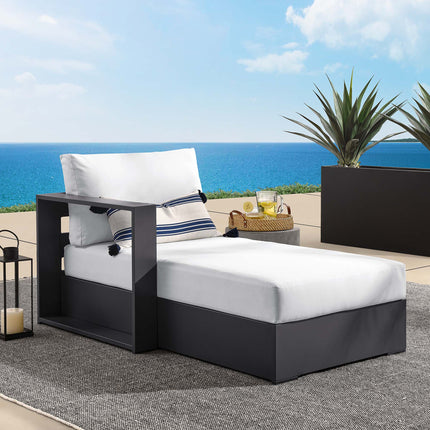 Modway EEI-6632 Tahoe Outdoor Patio Powder-Coated Aluminum Modular Left-Facing Chaise Lounge - Plaza Home Decor