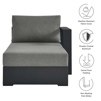 Modway EEI-6633 Tahoe Outdoor Patio Powder-Coated Aluminum Modular Right-Facing Chaise Lounge - Plaza Home Decor