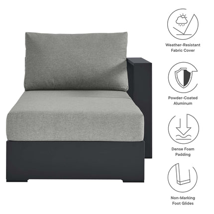 Modway EEI-6633 Tahoe Outdoor Patio Powder-Coated Aluminum Modular Right-Facing Chaise Lounge - Plaza Home Decor