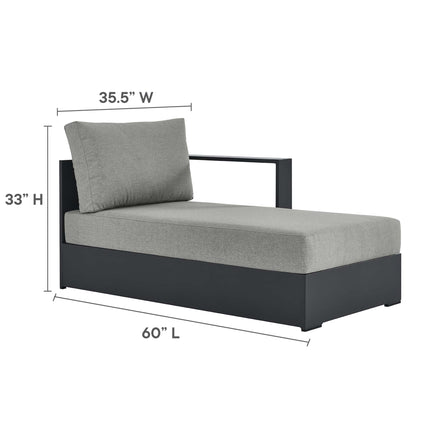 Modway EEI-6633 Tahoe Outdoor Patio Powder-Coated Aluminum Modular Right-Facing Chaise Lounge - Plaza Home Decor