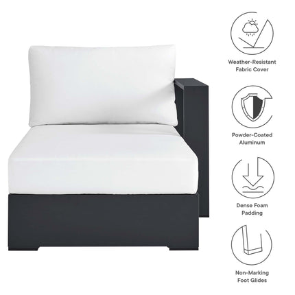 Modway EEI-6633 Tahoe Outdoor Patio Powder-Coated Aluminum Modular Right-Facing Chaise Lounge - Plaza Home Decor
