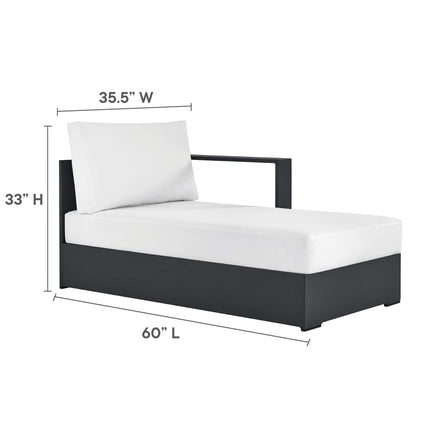 Modway EEI-6633 Tahoe Outdoor Patio Powder-Coated Aluminum Modular Right-Facing Chaise Lounge - Plaza Home Decor