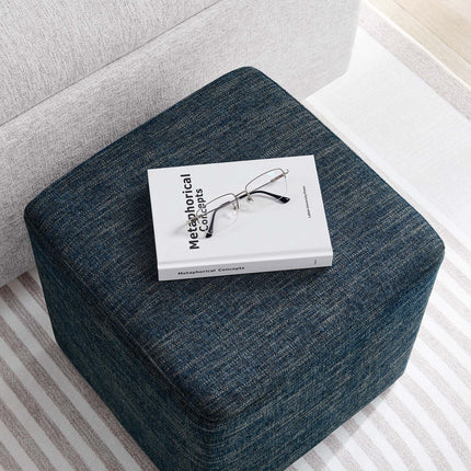 Modway EEI-6636 Callum 17" Square Woven Heathered Fabric Upholstered Ottoman Modway