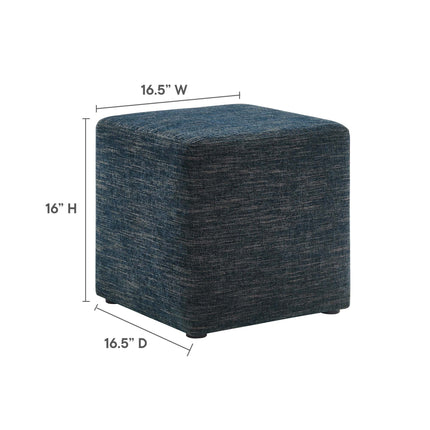 Modway EEI-6636 Callum 17" Square Woven Heathered Fabric Upholstered Ottoman Modway