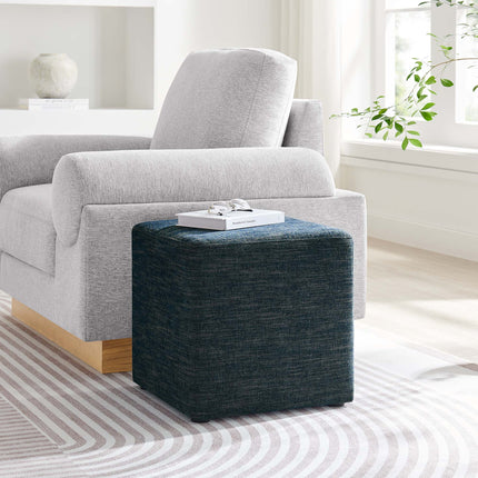 Modway EEI-6636 Callum 17" Square Woven Heathered Fabric Upholstered Ottoman Modway