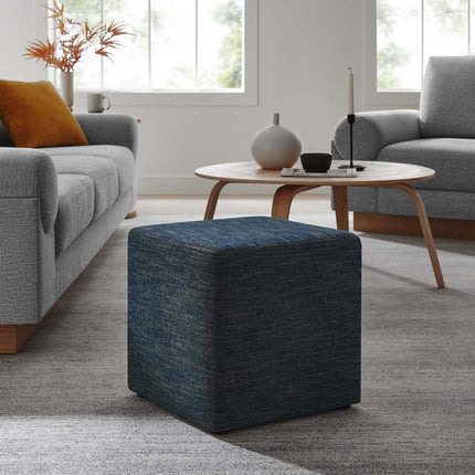 Modway EEI-6636 Callum 17" Square Woven Heathered Fabric Upholstered Ottoman Modway