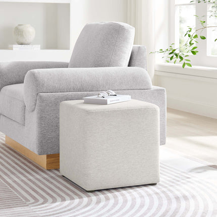 Modway EEI-6636 Callum 17" Square Woven Heathered Fabric Upholstered Ottoman Modway