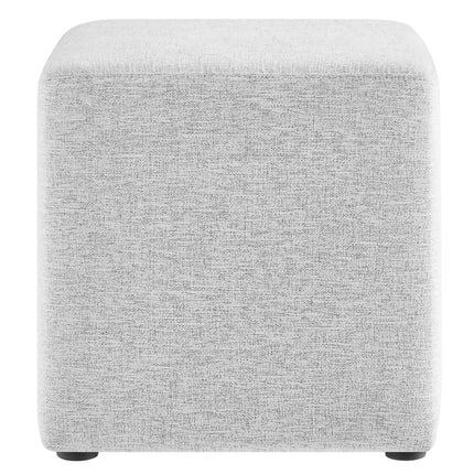 Modway EEI-6636 Callum 17" Square Woven Heathered Fabric Upholstered Ottoman Modway
