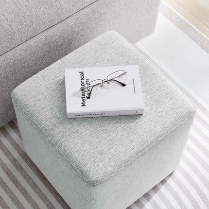 Modway EEI-6636 Callum 17" Square Woven Heathered Fabric Upholstered Ottoman Modway