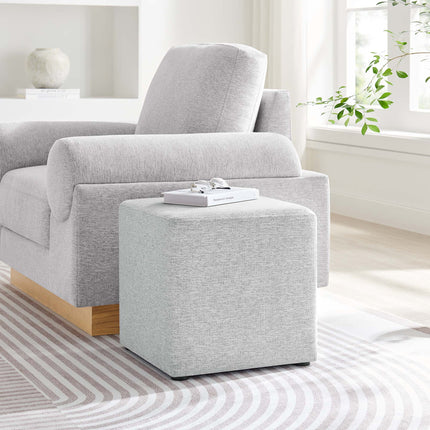 Modway EEI-6636 Callum 17" Square Woven Heathered Fabric Upholstered Ottoman Modway