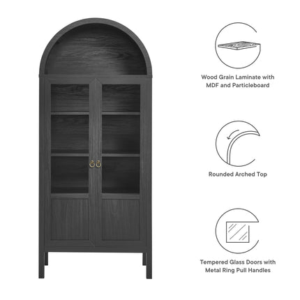 Modway EEI-6638 Tessa Tall Arched Storage Display Cabinet - Plaza Home Decor