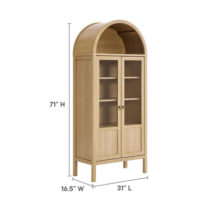 Modway EEI-6638 Tessa Tall Arched Storage Display Cabinet - Plaza Home Decor