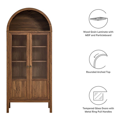 Modway EEI-6638 Tessa Tall Arched Storage Display Cabinet - Plaza Home Decor