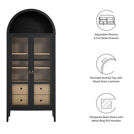 Modway EEI-6639 Nolan Tall Arched Storage Display Cabinet Modway