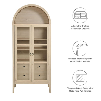 Modway EEI-6639 Nolan Tall Arched Storage Display Cabinet Modway