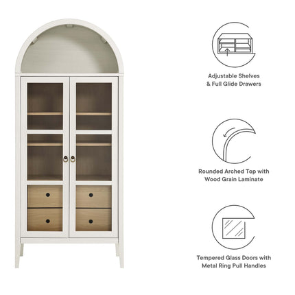 Modway EEI-6639 Nolan Tall Arched Storage Display Cabinet Modway