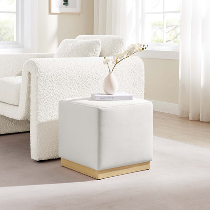 Modway EEI-6640 Tilden 17" Square Performance Velvet Upholstered Ottoman - Plaza Home Decor