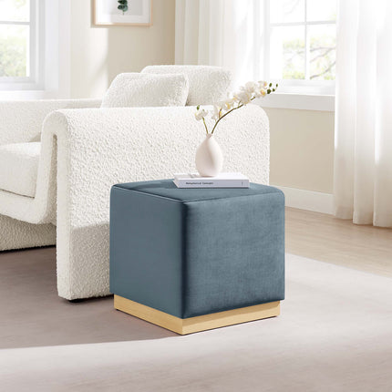 Modway EEI-6640 Tilden 17" Square Performance Velvet Upholstered Ottoman - Plaza Home Decor