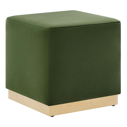 Modway EEI-6640 Tilden 17" Square Performance Velvet Upholstered Ottoman - Plaza Home Decor
