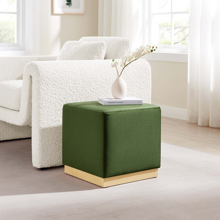 Modway EEI-6640 Tilden 17" Square Performance Velvet Upholstered Ottoman - Plaza Home Decor