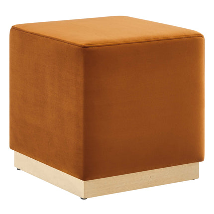 Modway EEI-6640 Tilden 17" Square Performance Velvet Upholstered Ottoman - Plaza Home Decor