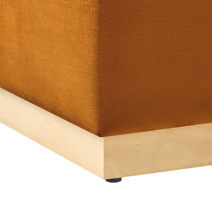 Modway EEI-6640 Tilden 17" Square Performance Velvet Upholstered Ottoman - Plaza Home Decor