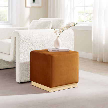 Modway EEI-6640 Tilden 17" Square Performance Velvet Upholstered Ottoman - Plaza Home Decor