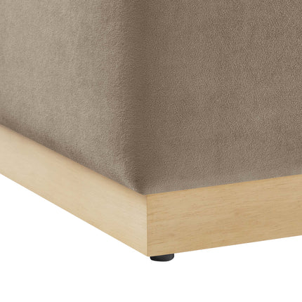 Modway EEI-6640 Tilden 17" Square Performance Velvet Upholstered Ottoman - Plaza Home Decor
