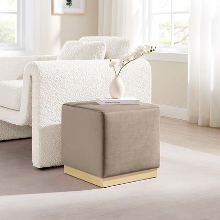 Modway EEI-6640 Tilden 17" Square Performance Velvet Upholstered Ottoman - Plaza Home Decor