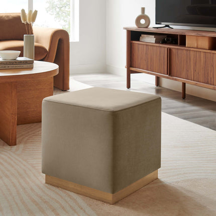 Modway EEI-6640 Tilden 17" Square Performance Velvet Upholstered Ottoman - Plaza Home Decor