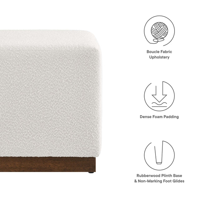 Modway EEI-6641 Tilden 17" Square Boucle Upholstered Ottoman - Plaza Home Decor