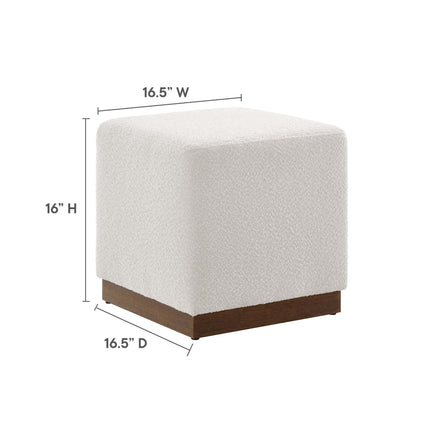 Modway EEI-6641 Tilden 17" Square Boucle Upholstered Ottoman - Plaza Home Decor