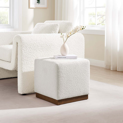 Modway EEI-6641 Tilden 17" Square Boucle Upholstered Ottoman - Plaza Home Decor