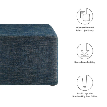 Modway EEI-6642 Callum Large 28" Square Woven Heathered Fabric Upholstered Ottoman Modway