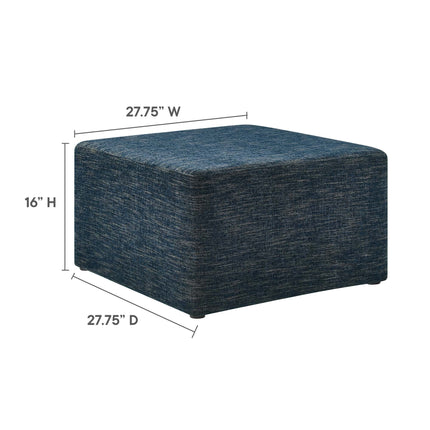 Modway EEI-6642 Callum Large 28" Square Woven Heathered Fabric Upholstered Ottoman Modway