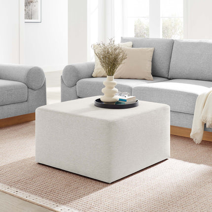 Modway EEI-6642 Callum Large 28" Square Woven Heathered Fabric Upholstered Ottoman Modway