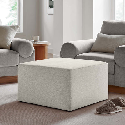 Modway EEI-6642 Callum Large 28" Square Woven Heathered Fabric Upholstered Ottoman Modway