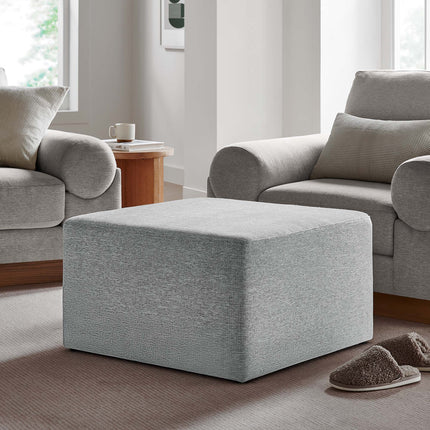 Modway EEI-6642 Callum Large 28" Square Woven Heathered Fabric Upholstered Ottoman Modway