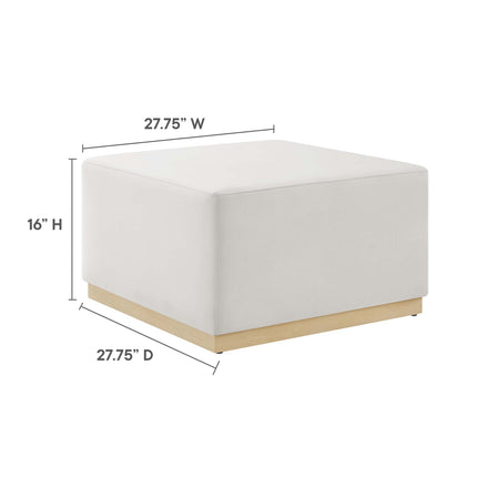 Modway EEI-6643 Tilden Large 28" Square Performance Velvet Upholstered Ottoman - Plaza Home Decor
