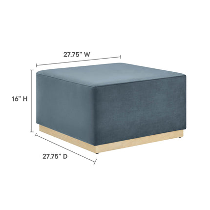 Modway EEI-6643 Tilden Large 28" Square Performance Velvet Upholstered Ottoman - Plaza Home Decor