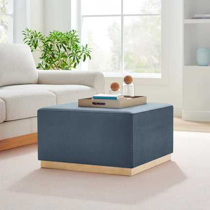 Modway EEI-6643 Tilden Large 28" Square Performance Velvet Upholstered Ottoman - Plaza Home Decor